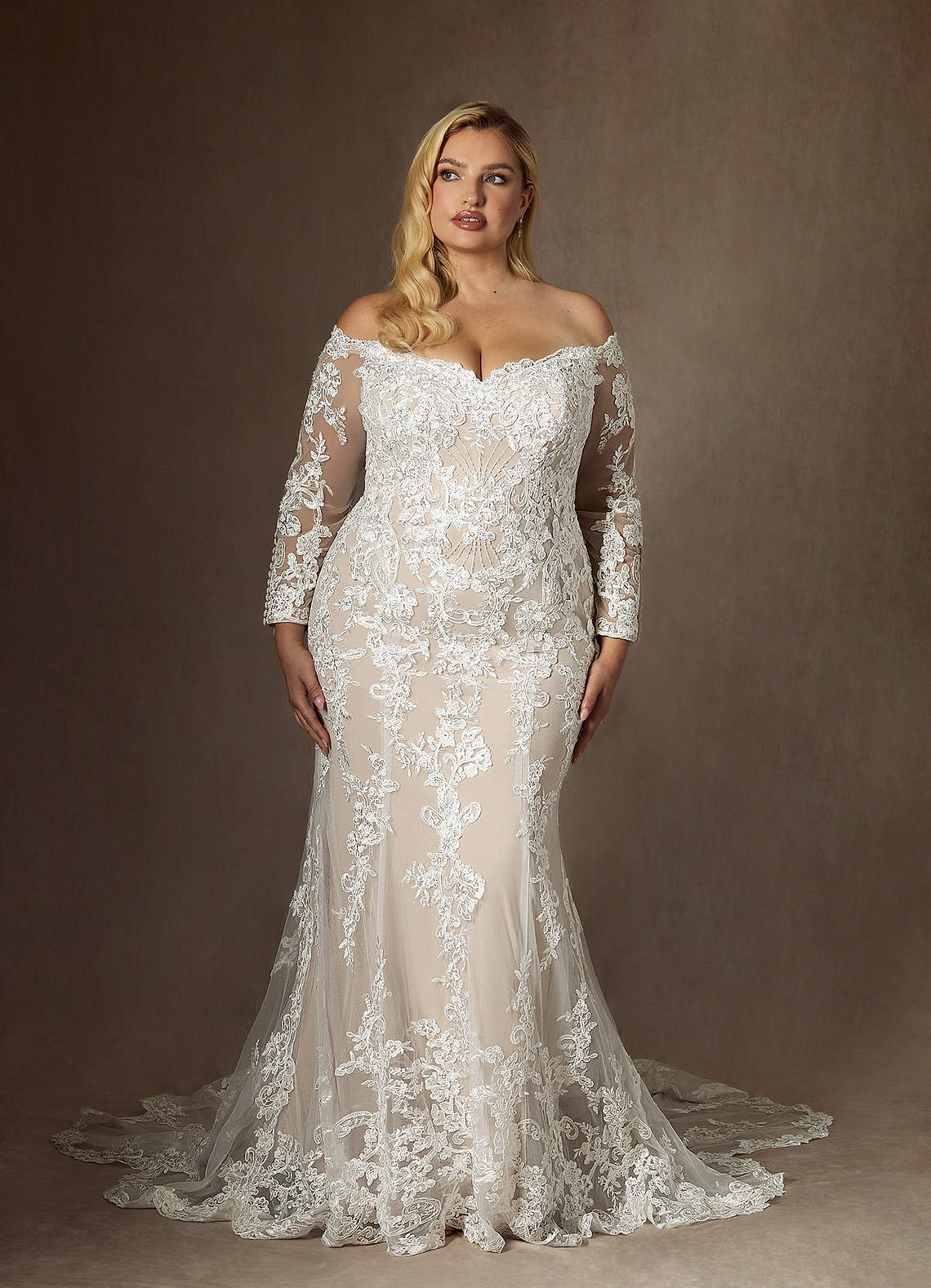 Azazie Empiria At-home Try On Dresses Diamond White Champagne Mermaid Sequins Tulle Dress image8