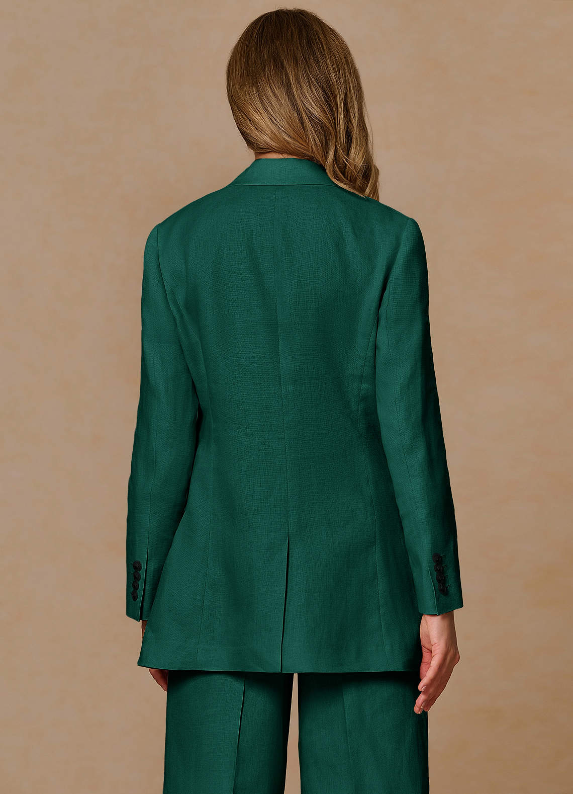 front Belicia Esmeralda Blazer 100% lino