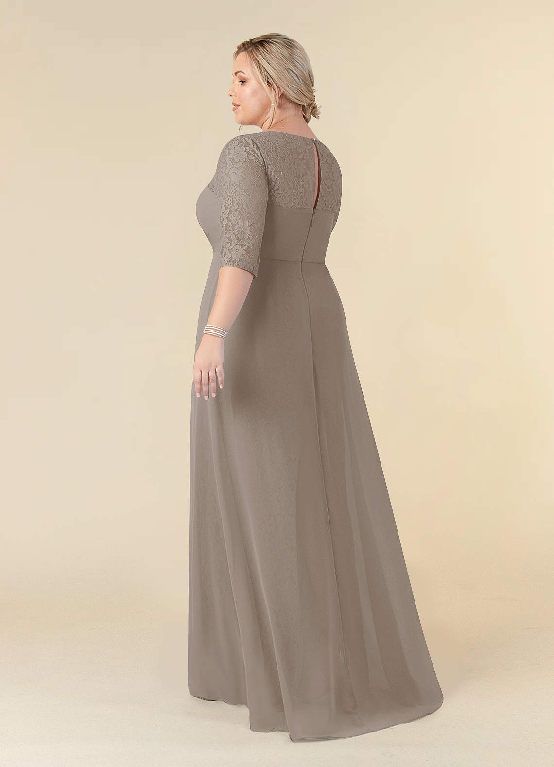 chinese dress ladies Pinkblush Taupe Floral Chiffon Maternity Maxi Dress Taupe Medium