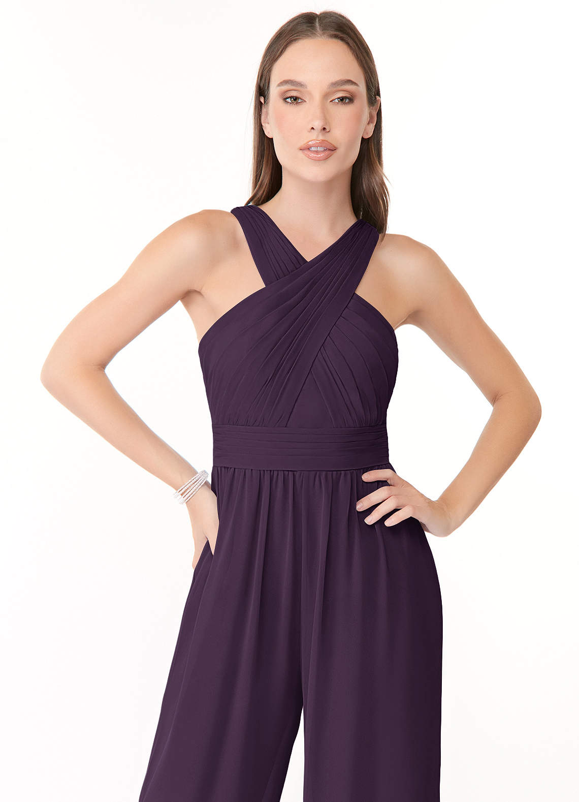 Azazie Berdie Jumpsuit Plum Bridesmaid Dresses Azazie