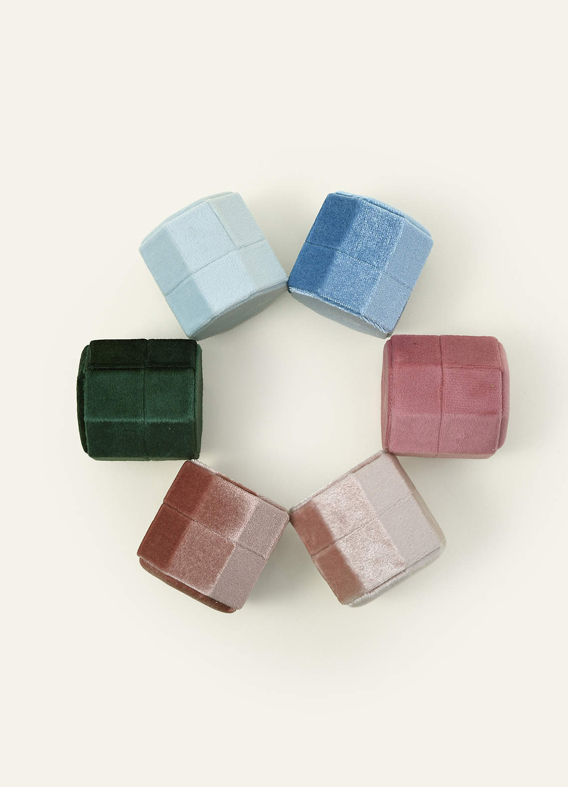 front Wedding Day Velvet Ring Box