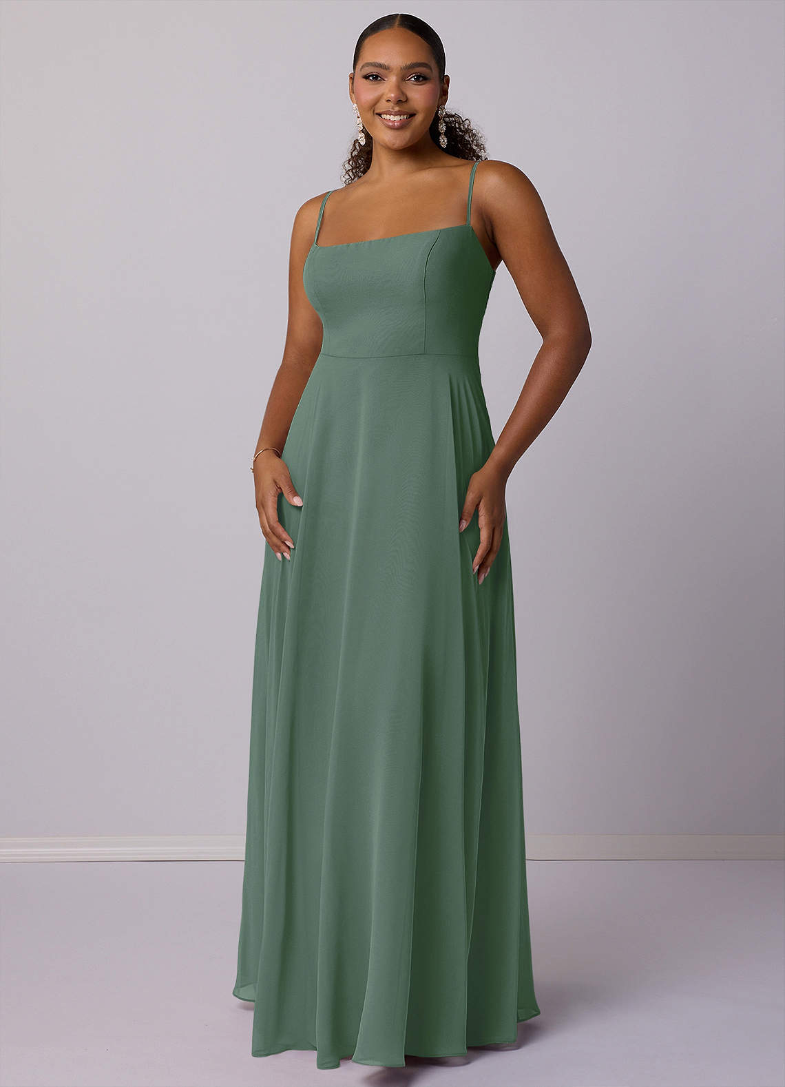 Barbie ♥ Azazie Bridesmaid Dresses A-Line Chiffon Floor-Length Dress image6