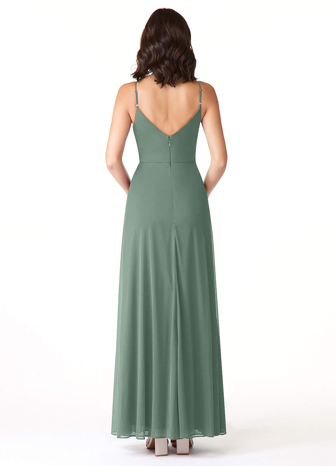 Azazie Evalin Ready to Ship Agave Mesh Bridesmaid Dresses | Azazie