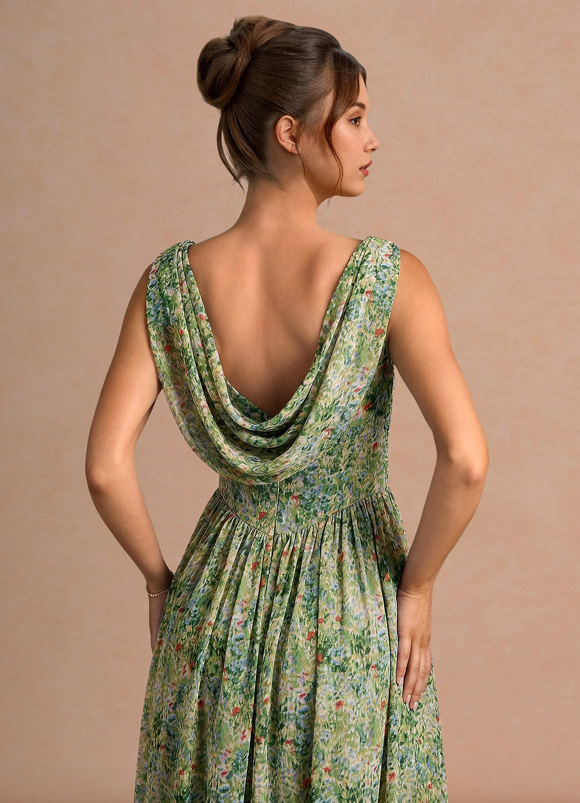 Aurore Green Floral Maxi Dress image5