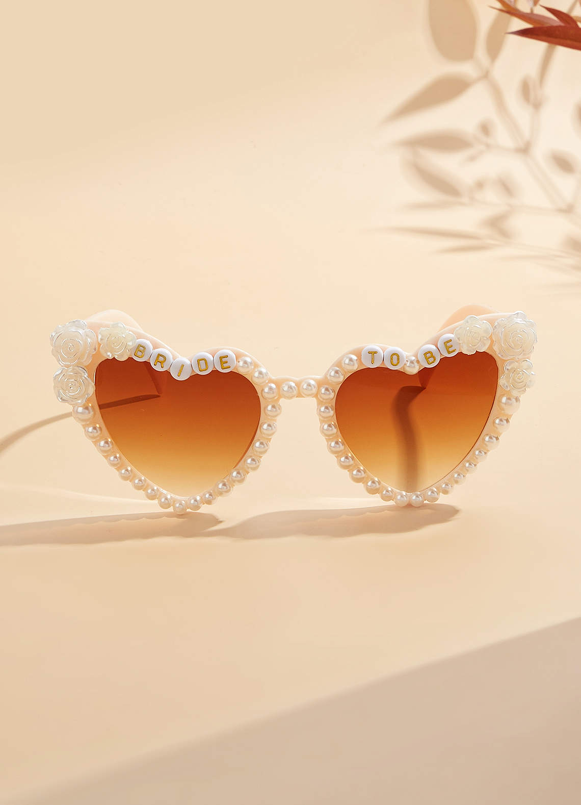 front Bride To Be Pearl Rose Bachelorette Party Sunglasses