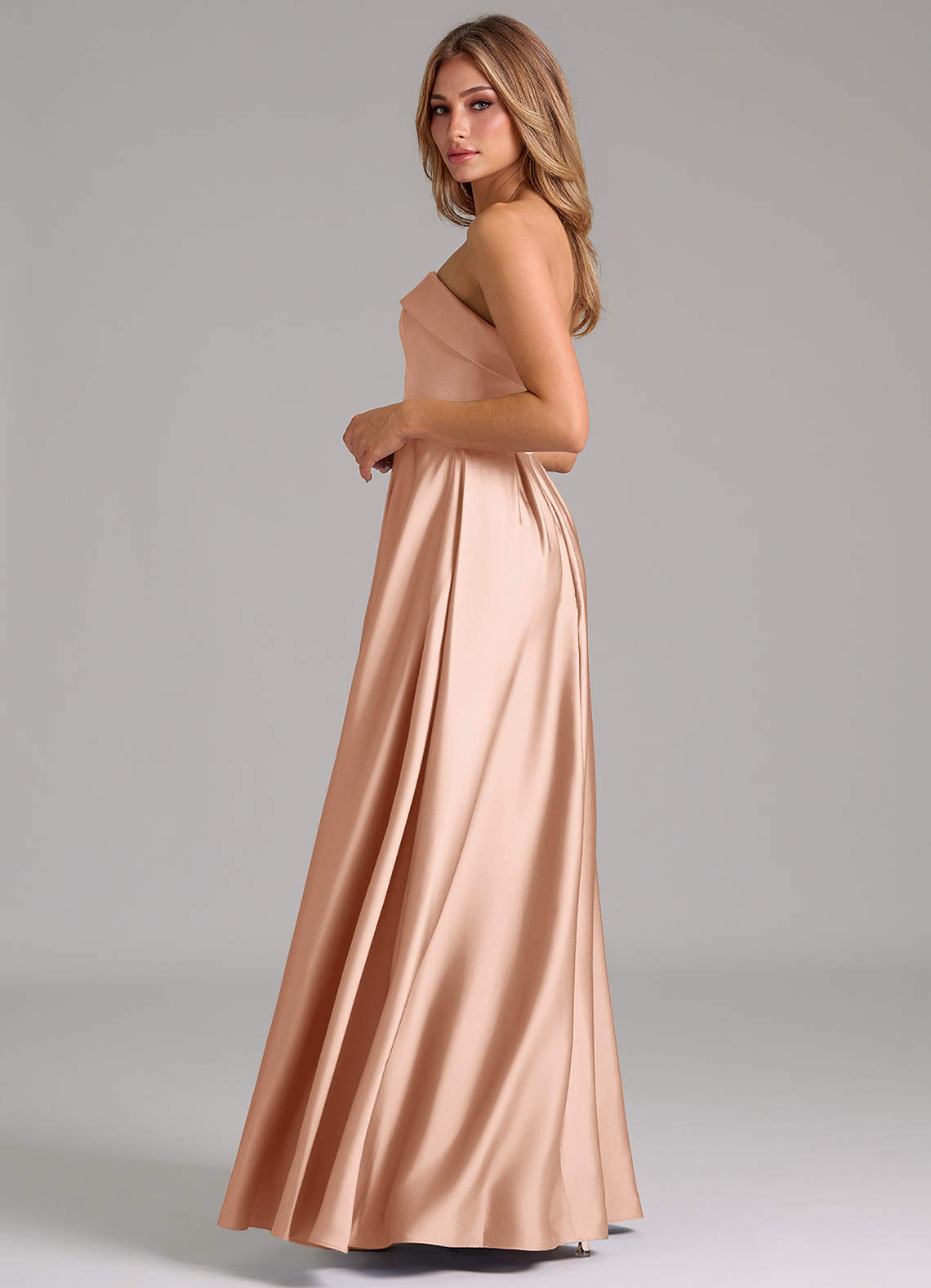 Modest Gown Design Satin Bridesmaid David's Bridal Bridesmaid Dresses  With Sleeves Azazie A-Line Strapless Floor-Length Stretch Satin Bridesmaid  Dresses Rose Gold