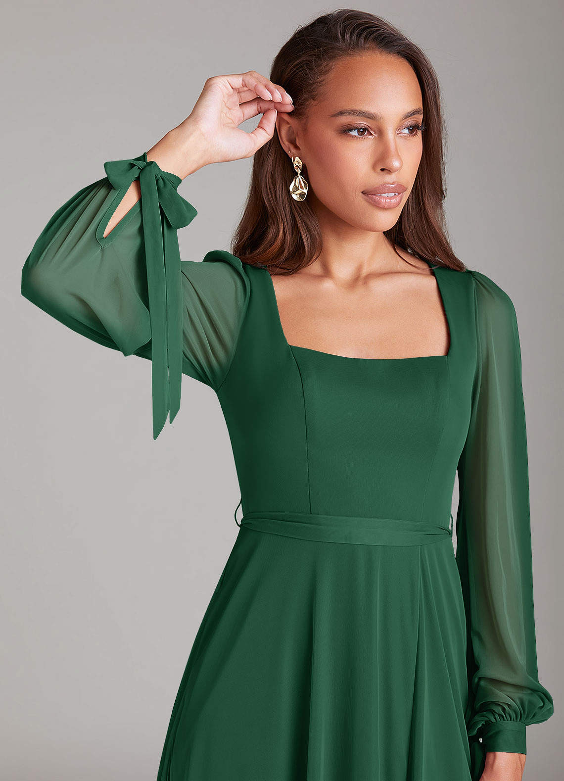 Azazie Leonia Ready to Ship Dark Green Mesh Bridesmaid Dresses | Azazie Azazie Leonia Ready to Ship Dark Green Mesh Bridesmaid Dresses | Azazie