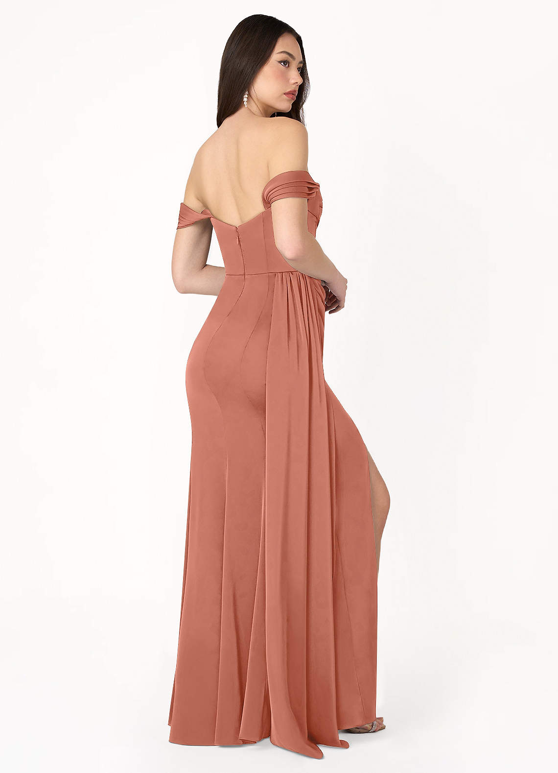 Jennie Copper Off Shoulder Maxi Dress image4