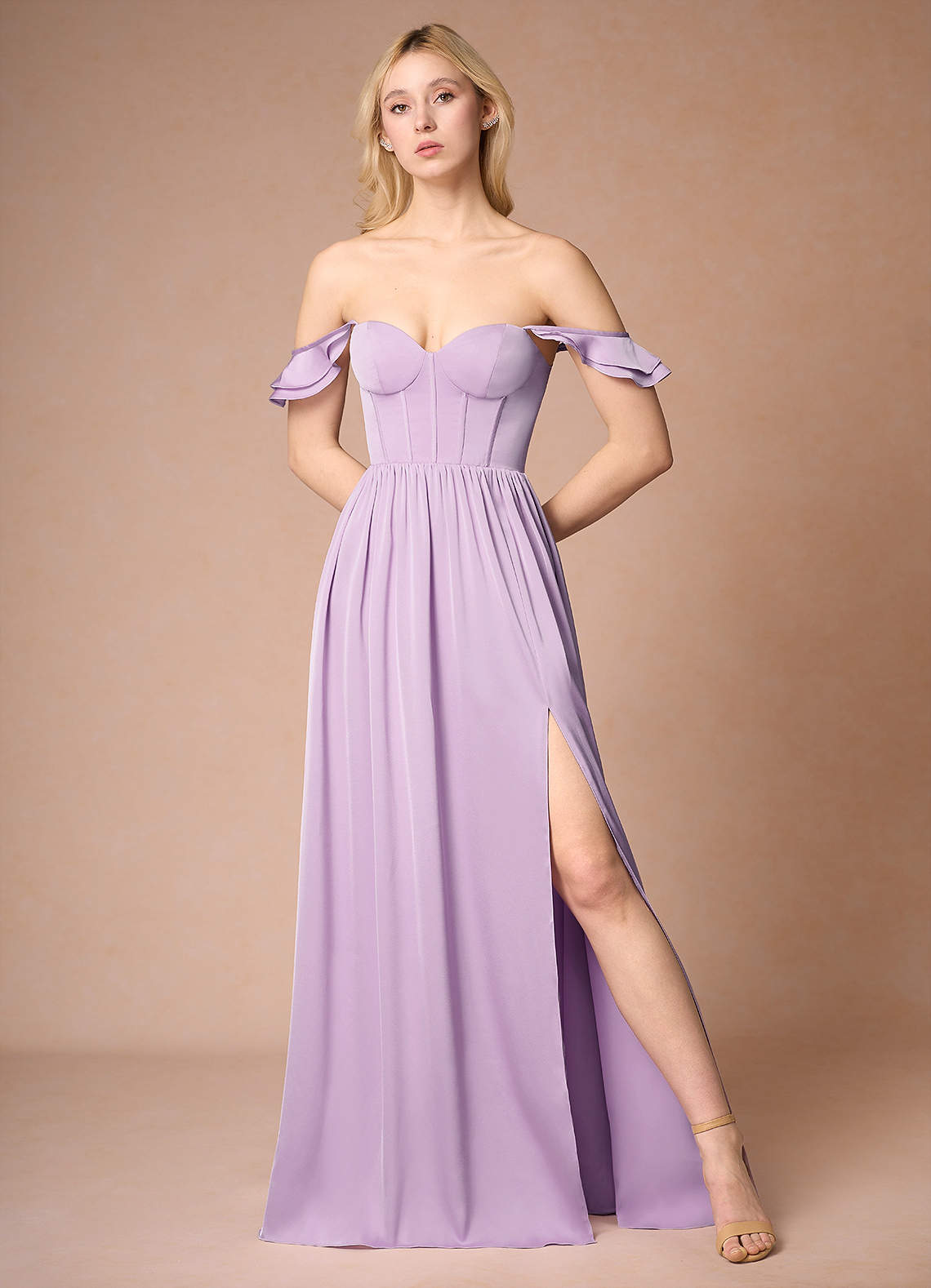 Ginevra Frosted Lilac Corset Dress image1