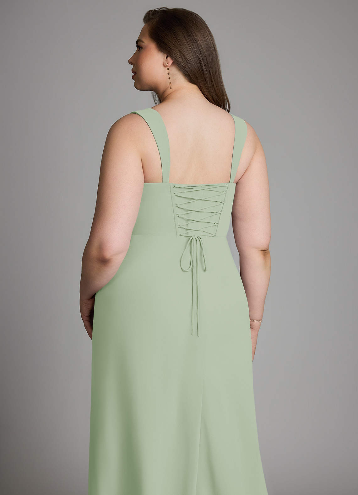 Azazie Agustina Bridesmaid Dresses Dusty Sage Mermaid Corset Chiffon Dress image12