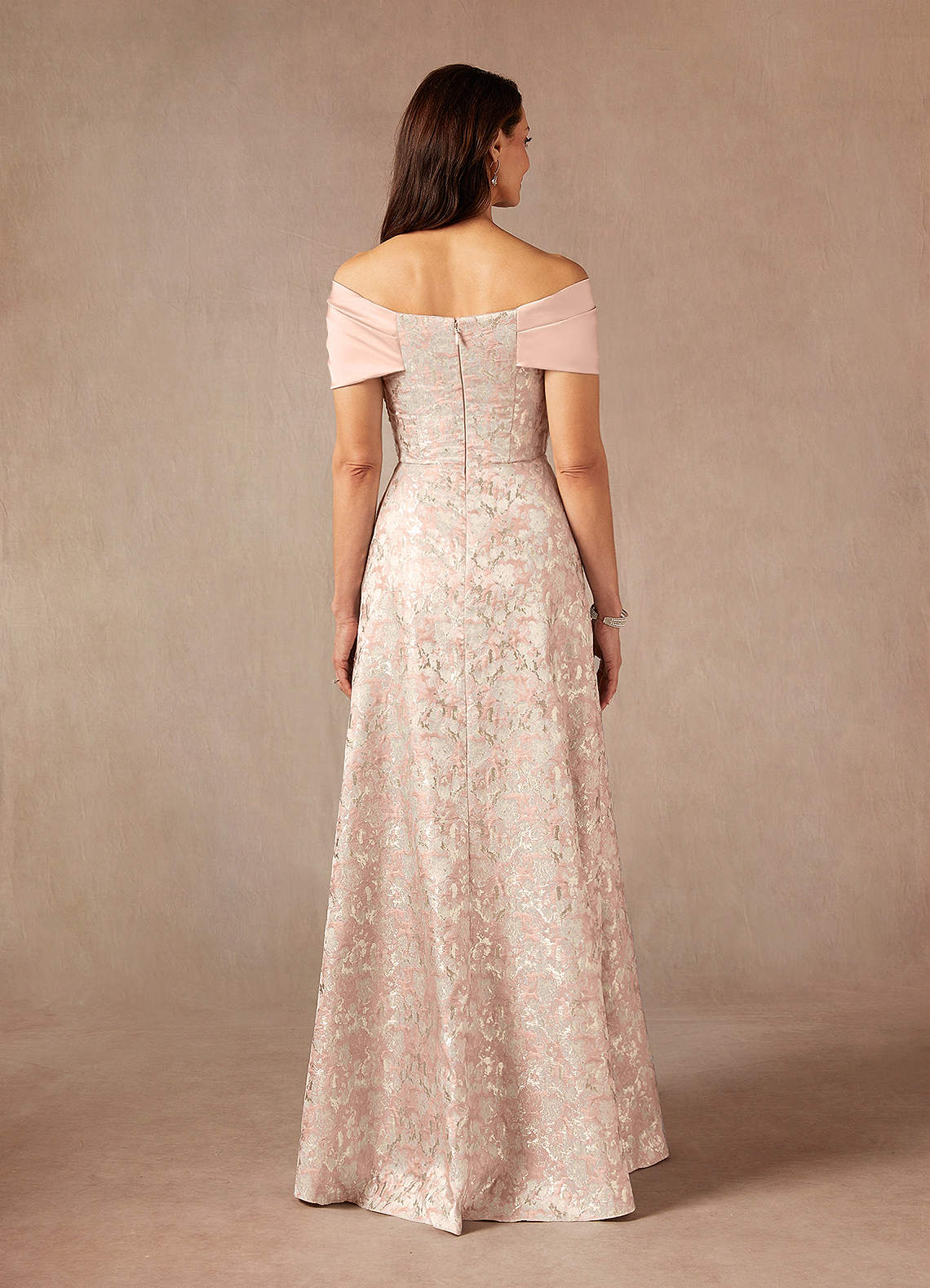 chinese dress ladies Cicinia Cap Sleeves Lace Bridesmaid Dresses, Brown main image 1