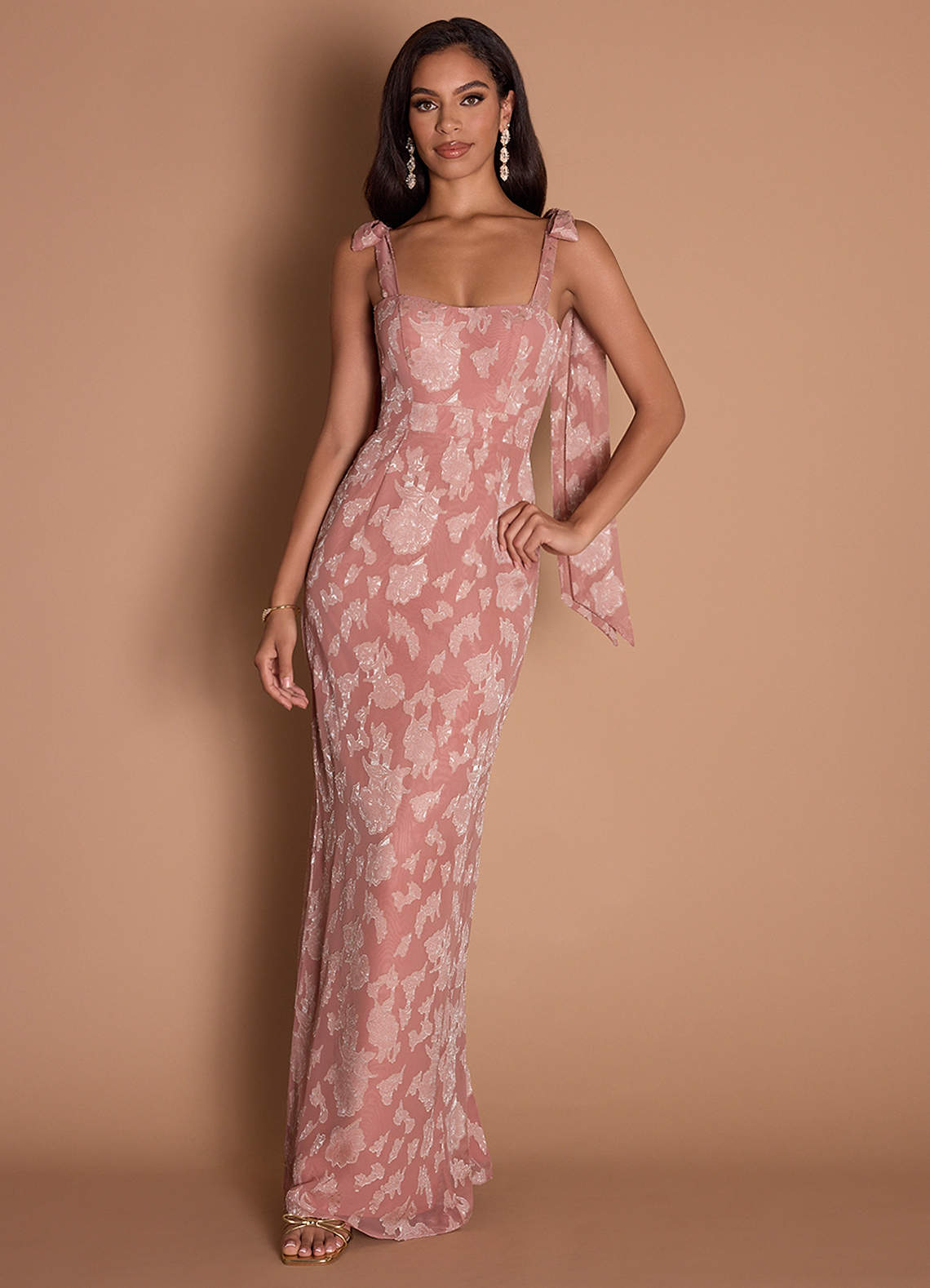 Hanna Peach Blush Maxi Dress image1