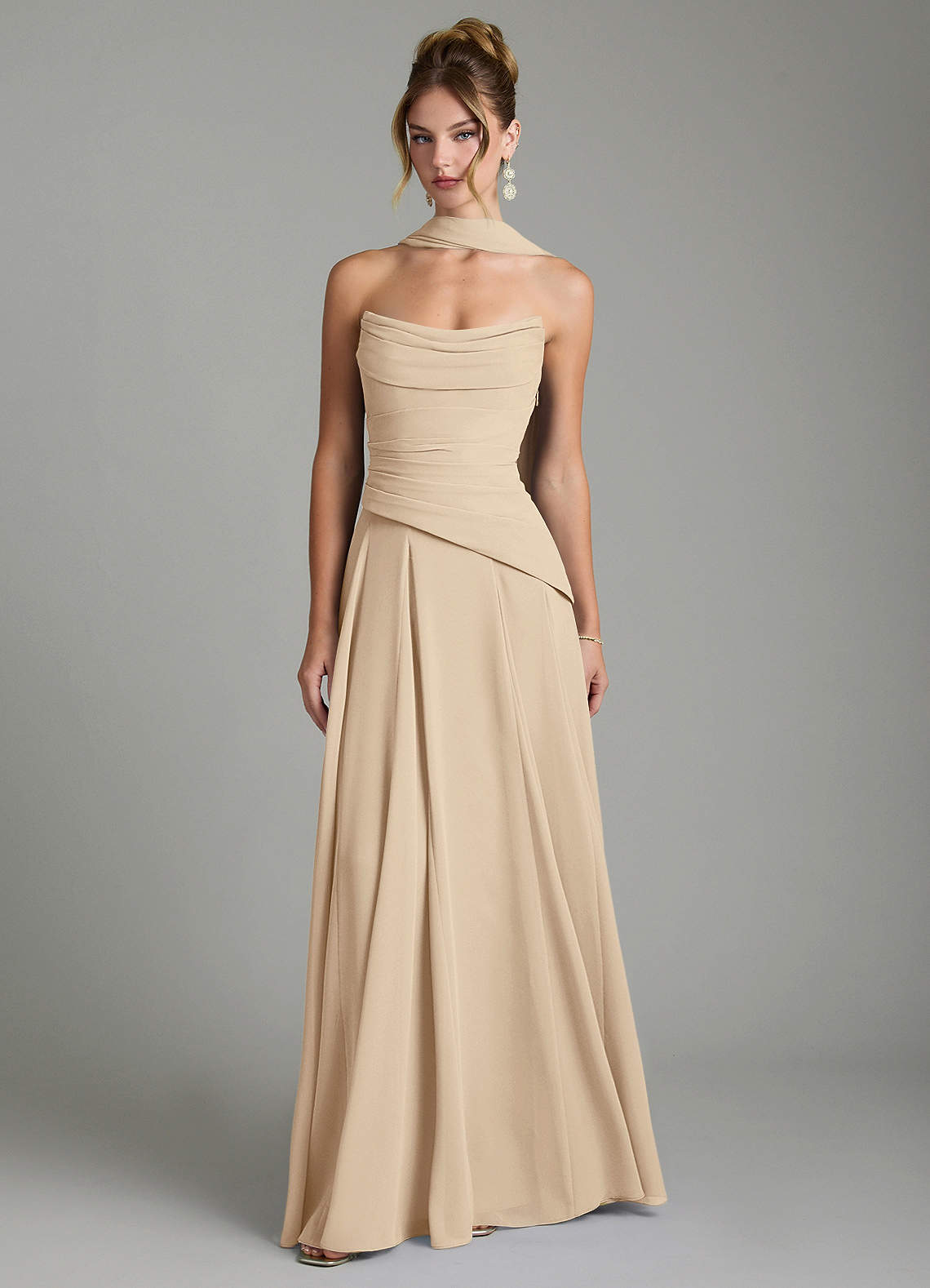 champagne wedding bridesmaid dresses Kai Champagne