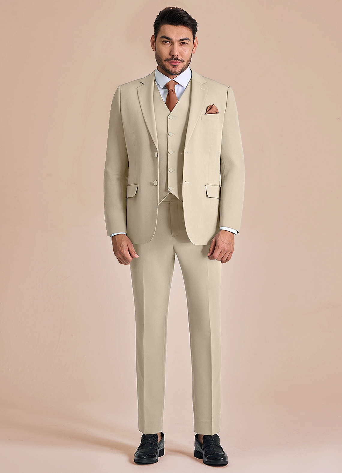 front William Tan Comfort Blend Dress Pants