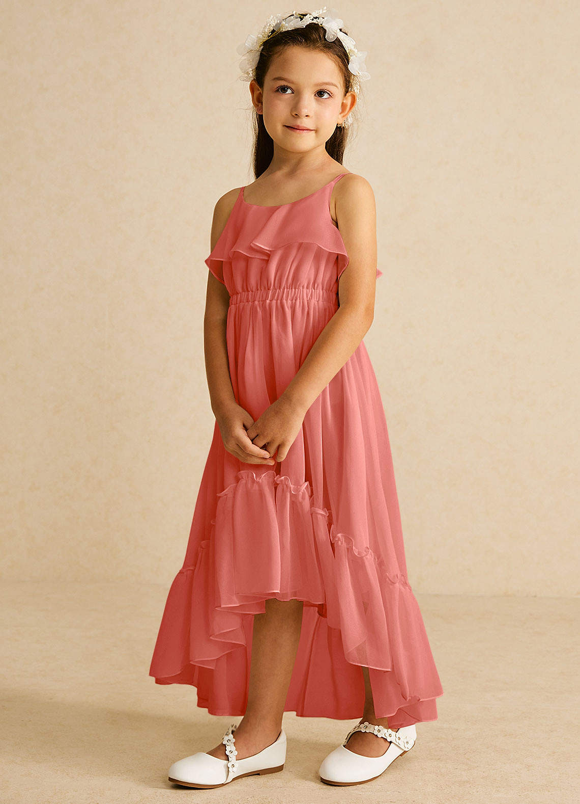 salmon chiffon dress Chiffon Peach Maxi Dress Bridesmaid Evening Dress Salmon Pink Bridesmaid  Dress Peach Bridesmaid