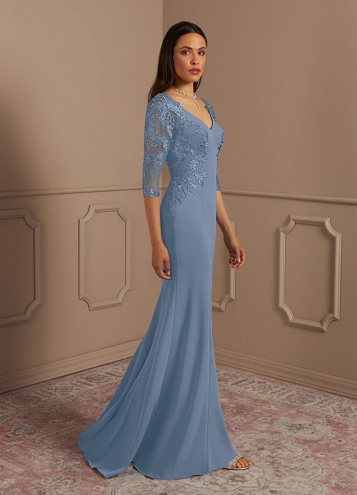 Stunning Dusty Blue Dress - Pleated Maxi Dress - Blue Gown - Lulus