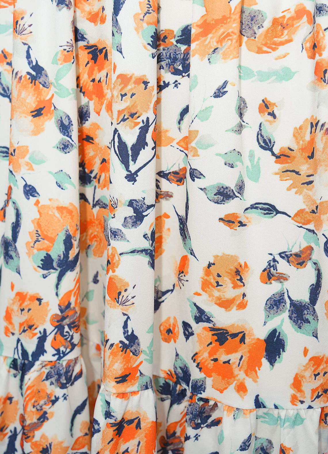 Orange Homewood Orange Floral Print Halter Neck Maxi Dress