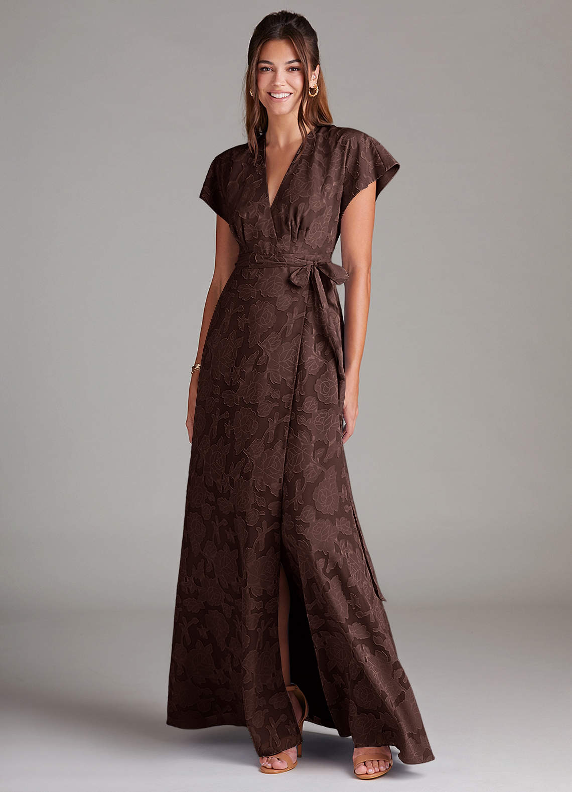 knee length dresses for ladies Black Floral Burnout Maxi Dress with Lace Accented T Back (Black) Xs