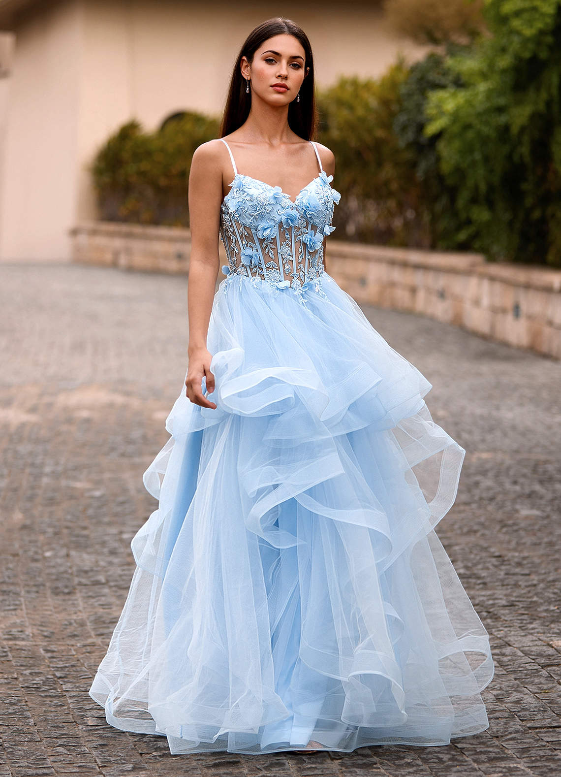blue salsa dress Strapless Corset Royal Blue Short Homecoming Dress with Ruffles US18 / Royal Blue main image 1