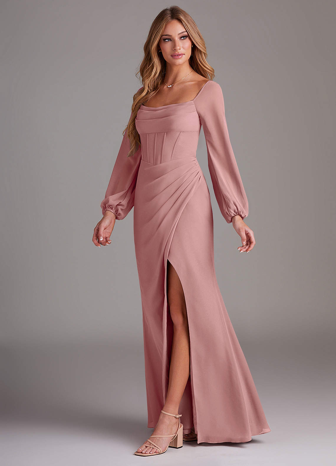 Azazie Charissa Dusty Rose Chiffon Bridesmaid Dresses | Azazie Azazie Charissa Dusty Rose Chiffon Bridesmaid Dresses | Azazie