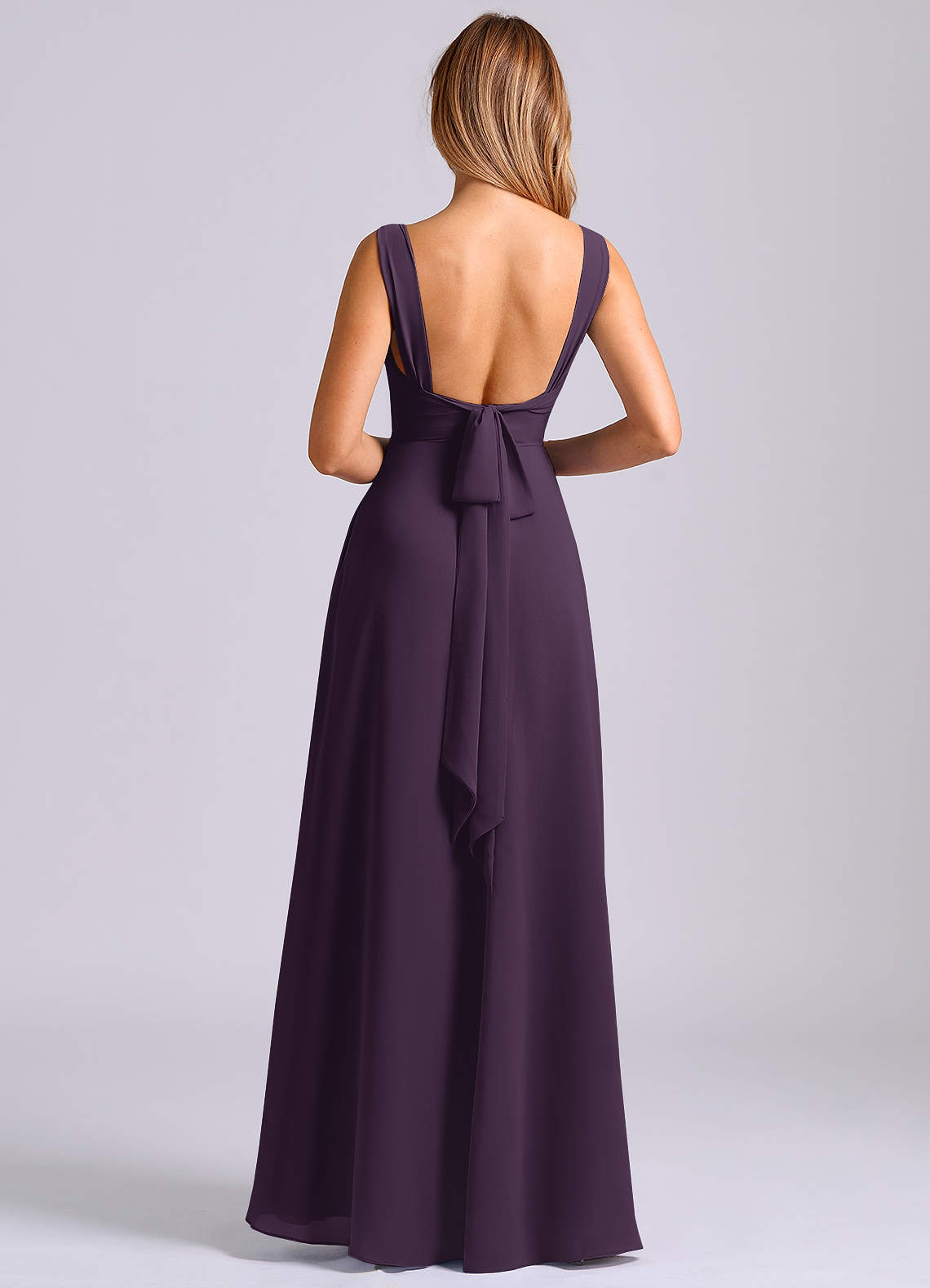 Azazie Beatrice Plum Chiffon Bridesmaid Dresses | Azazie