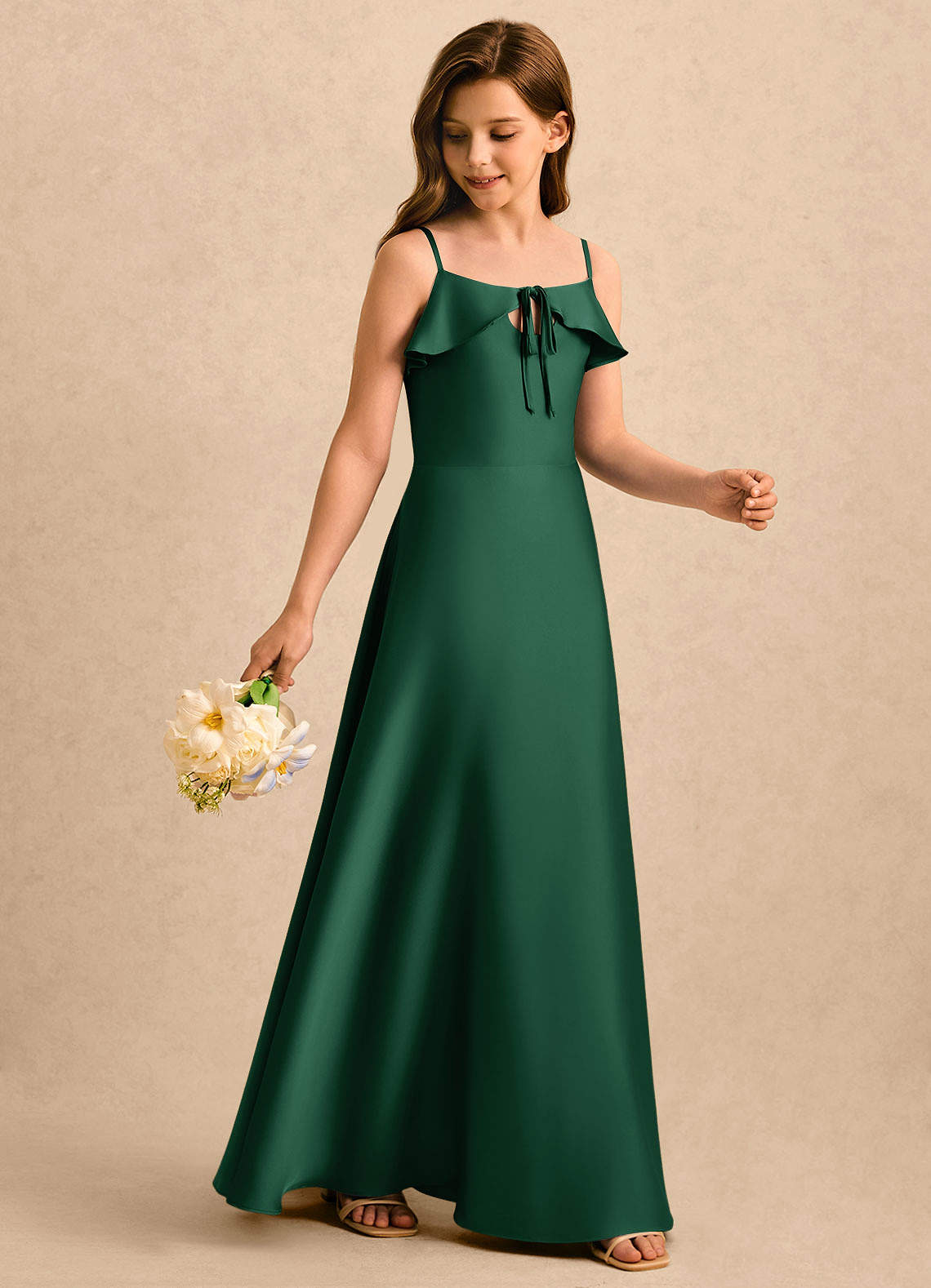 dark green girls dresses Azazie Canna Girls Formal