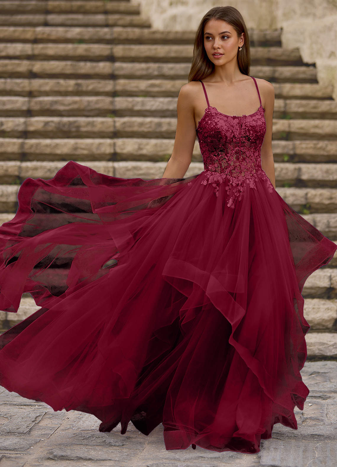 burgundy club dress Clustered Rhinestones Halter Prom Dress Burgundy Tulle Skirt –  loveangeldress