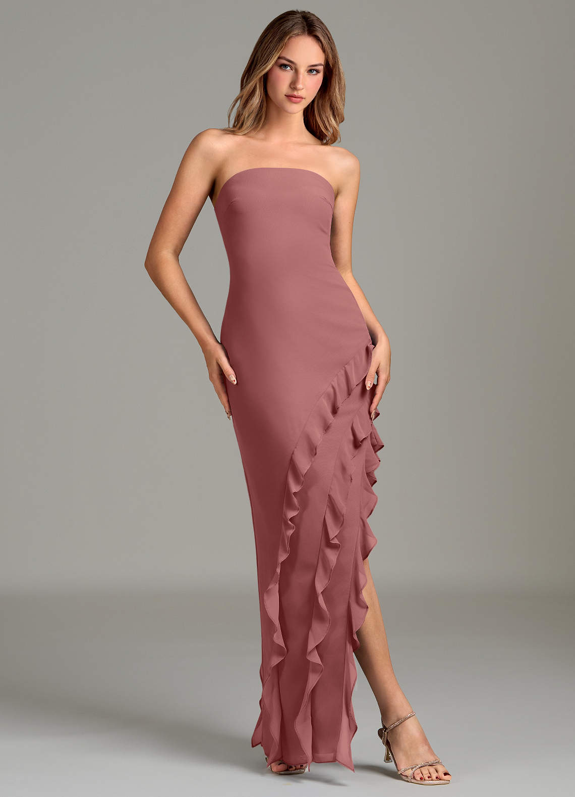 bridgerton bridesmaid dresses Bridgerton Daphne Blue Satin Dress With Lace main image 1