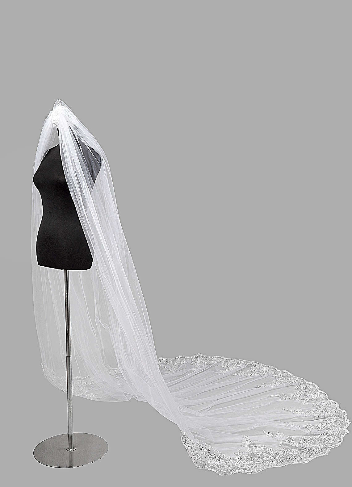 front Meave Sequin Lace Cathedral Veil