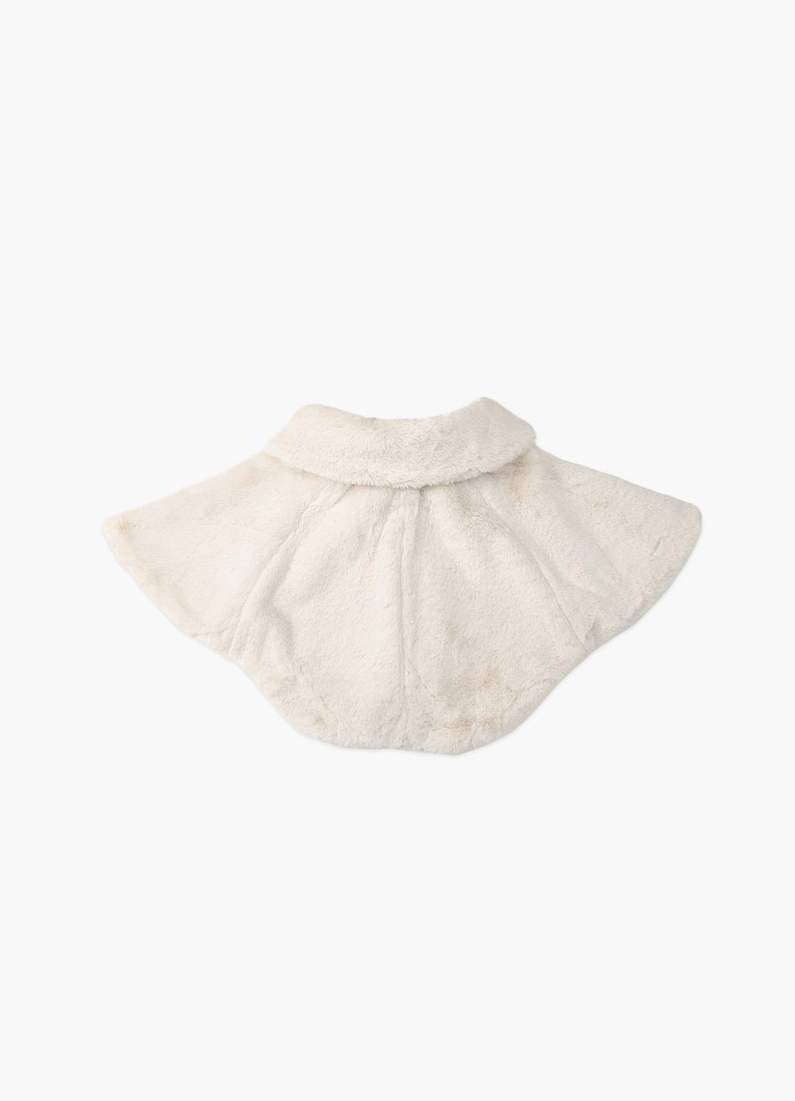 front Flower Girl Faux Fur Collared Cape