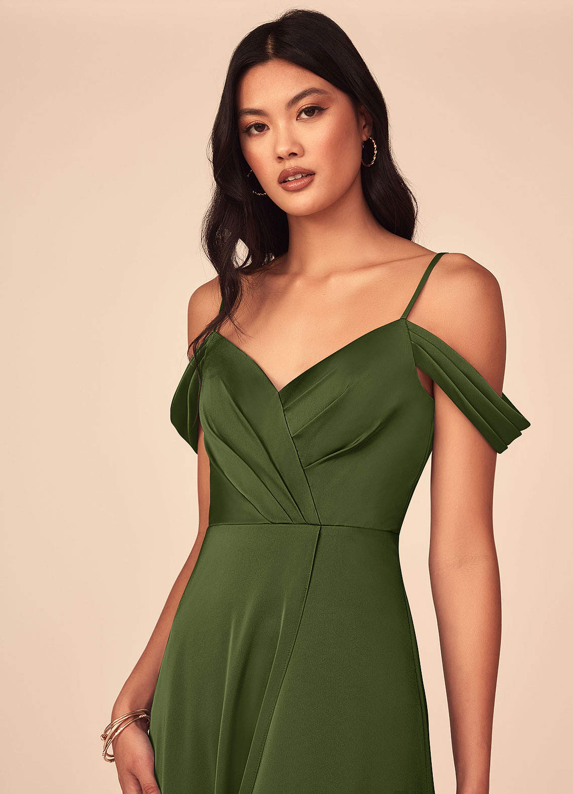 azazie ocean stretch satin dress Azazie Ocean