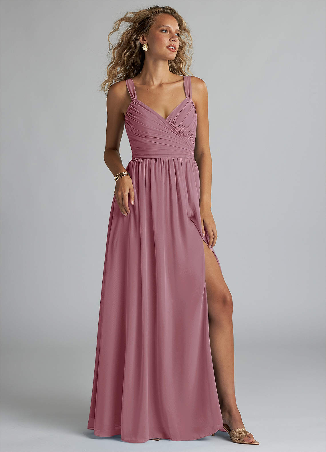 Azazie Aziza Vintage Mauve Chiffon Bridesmaid Dresses | Azazie Azazie Aziza Vintage Mauve Chiffon Bridesmaid Dresses | Azazie