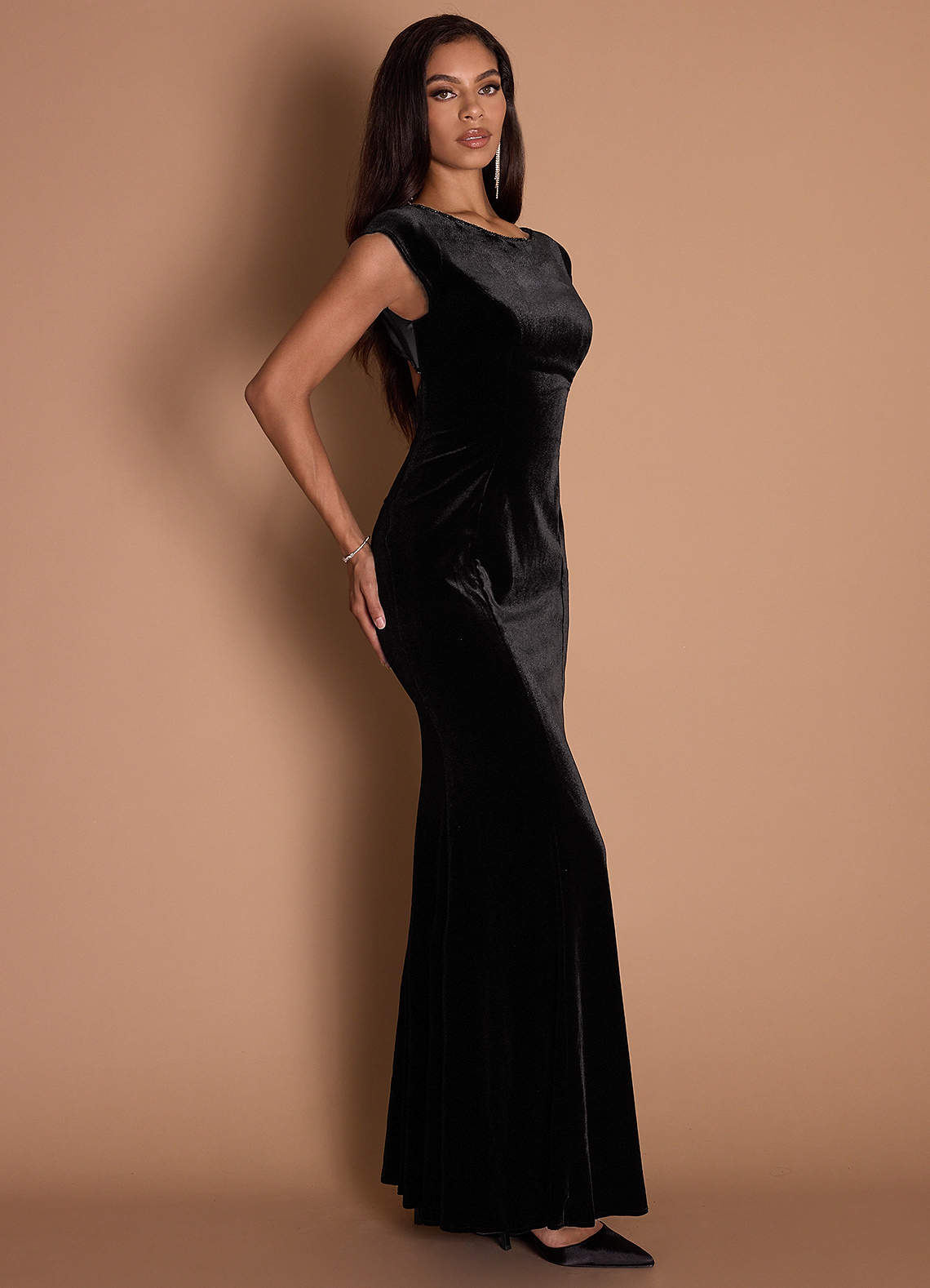 chinese dress ladies Morgan Lace-Up Slit Midi Formal Dress main image 0