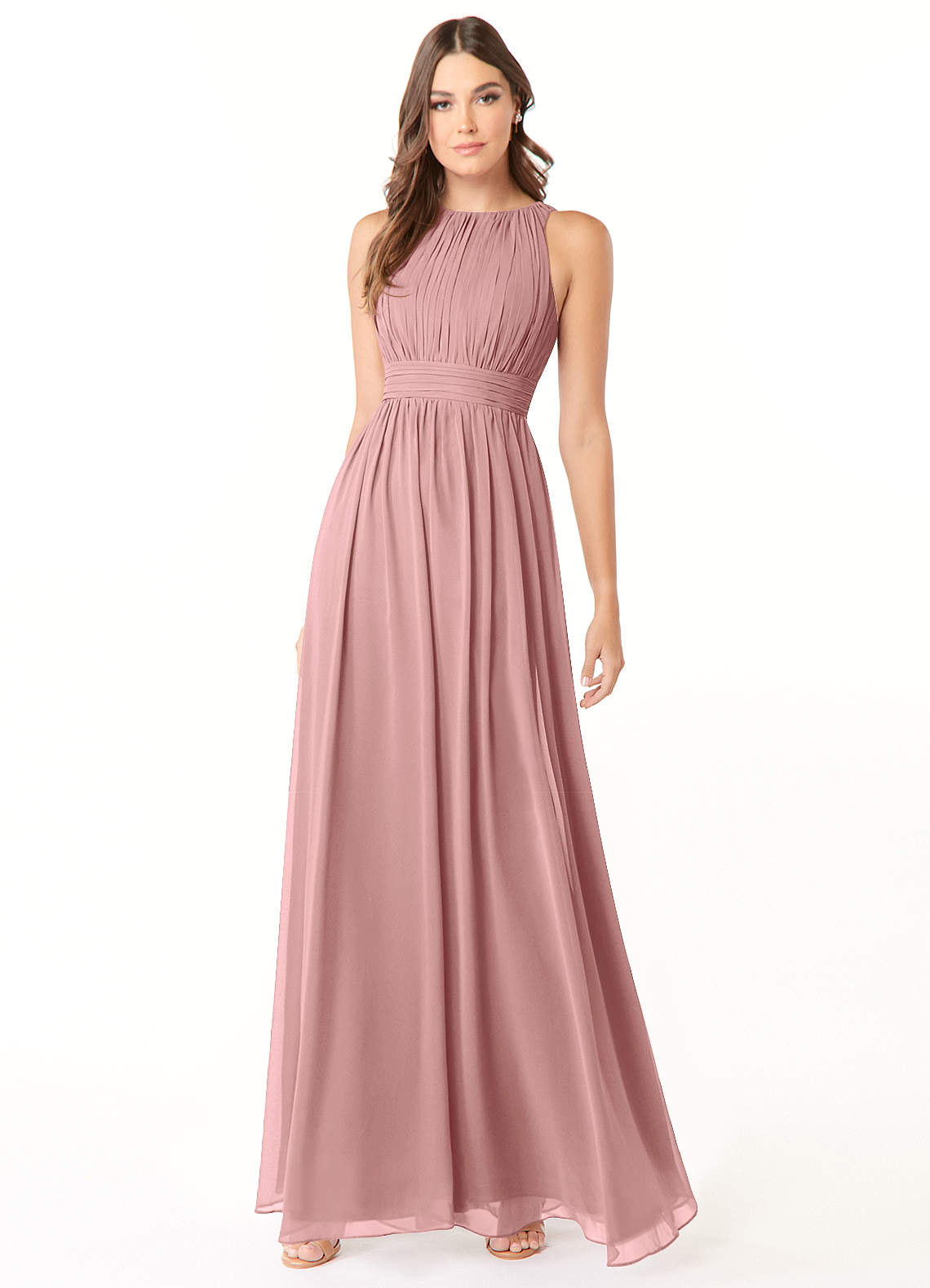 Azazie Luz Dusty Rose Chiffon Bridesmaid Dresses | Azazie