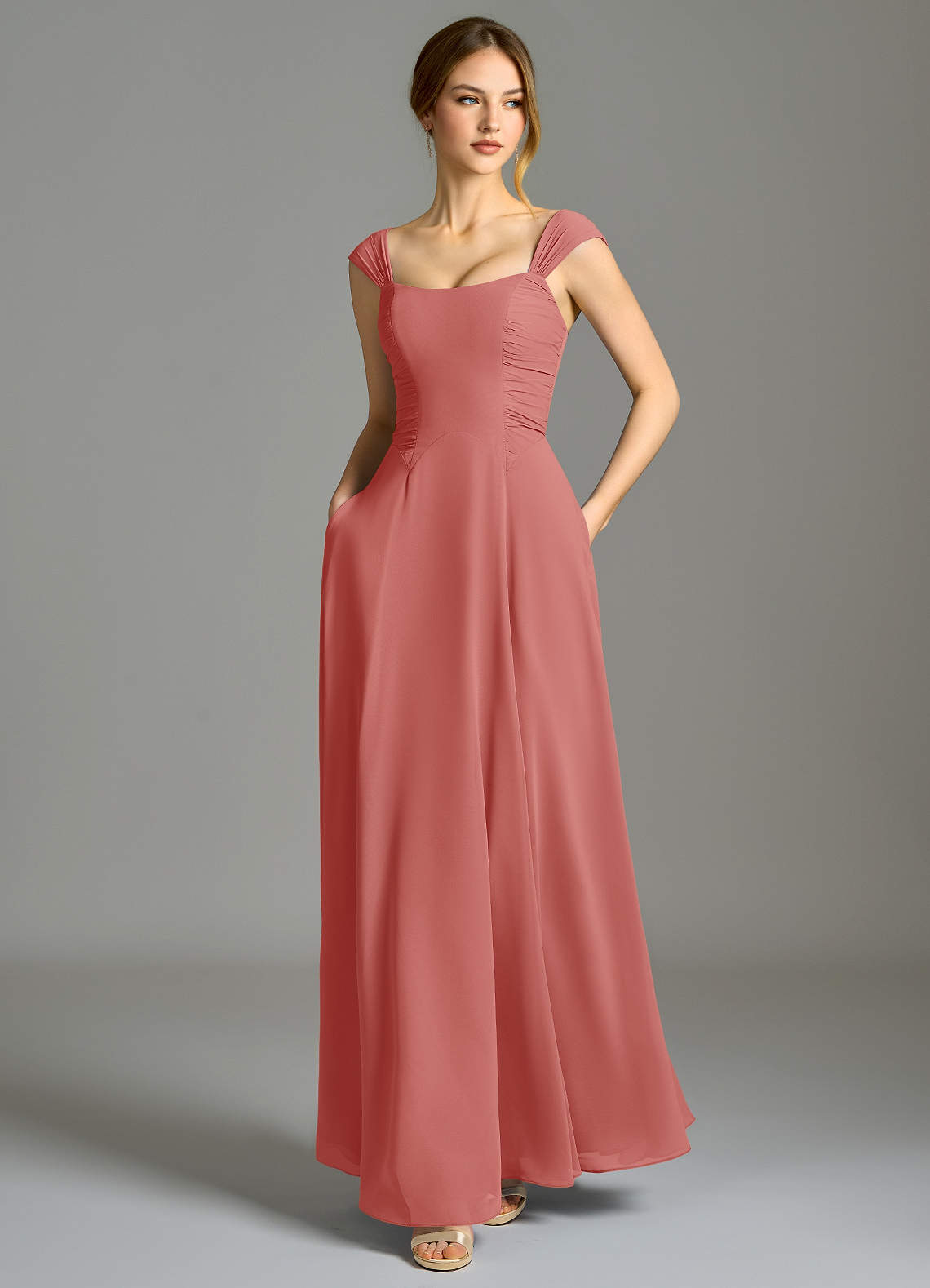 oasis color bridesmaid dress Lilac Long Bridesmaid Dresses Mixed Style – Lisposa main image 0