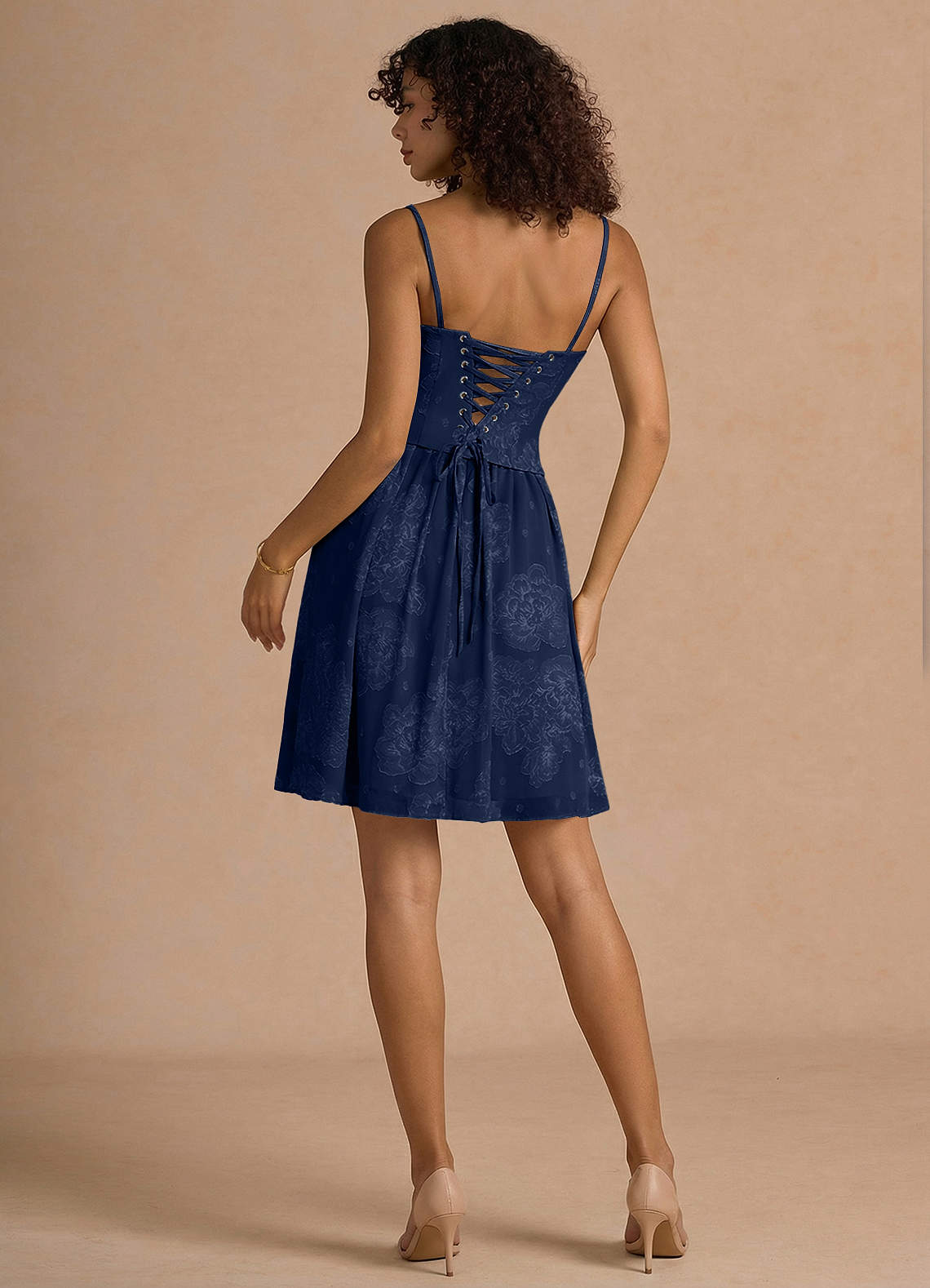 Isaura Navy Mini Dress Ready to Ship | Azazie