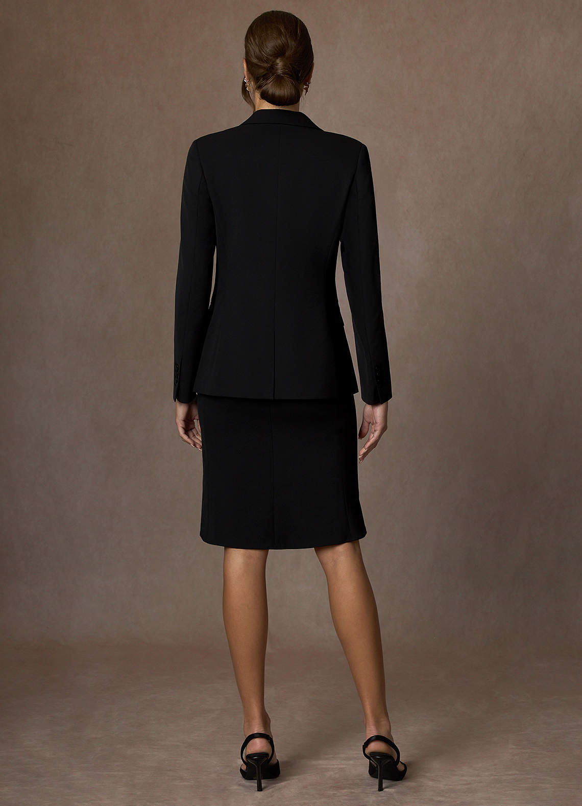 front Charlotte Black Refined Weave Dress