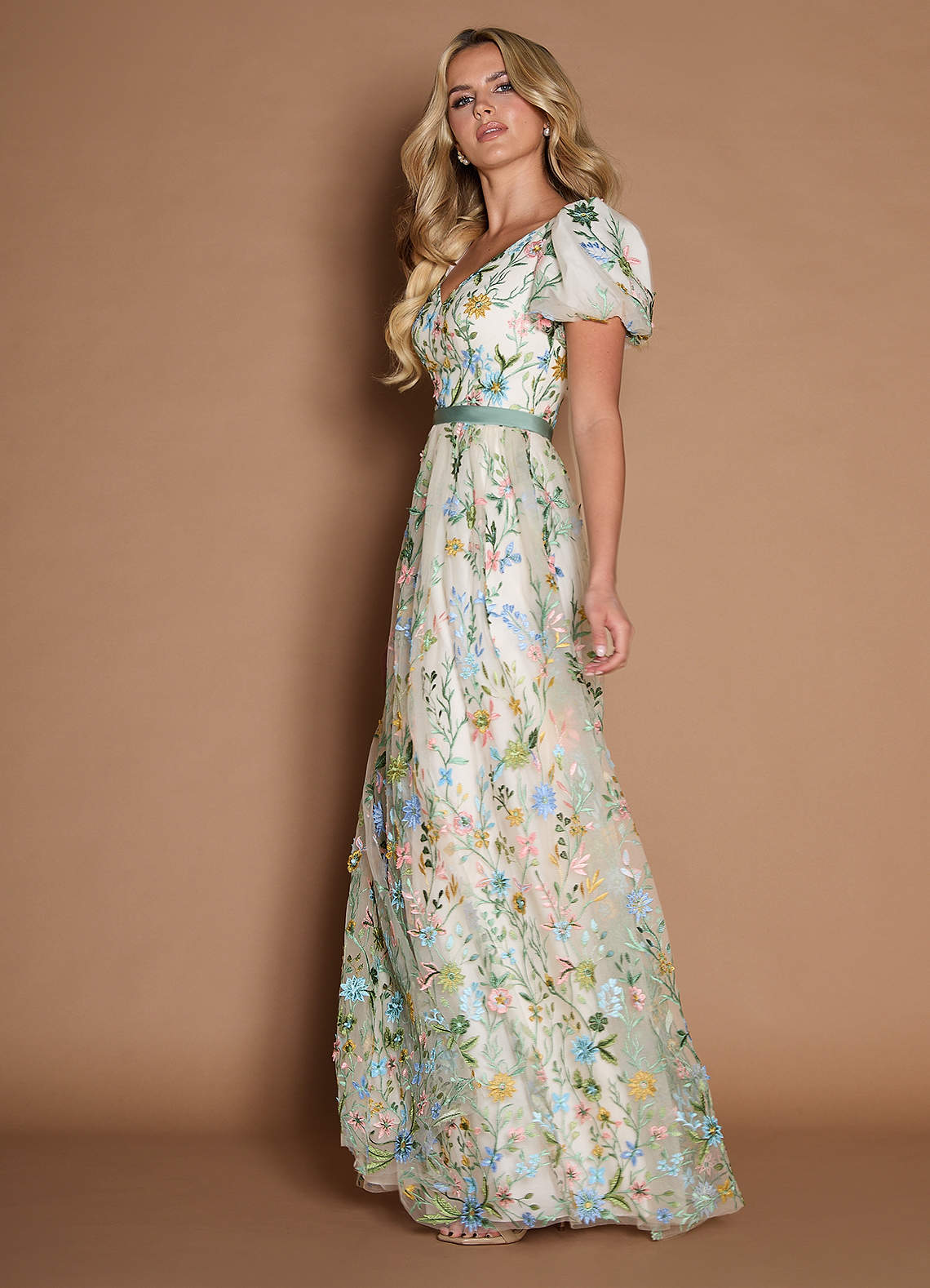 Marisa Maxi Klänning Champagne Multi image2