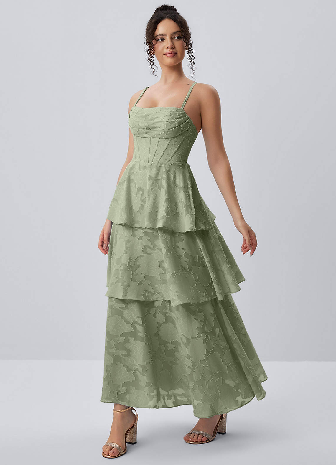 corset beach dress Gabriddy Agave Green Floral Burnout Ruffles corset bustier dress Prom Dress Style #31252 Color:PERIWINKLE SKY this white dress is global-season_l1-AW26