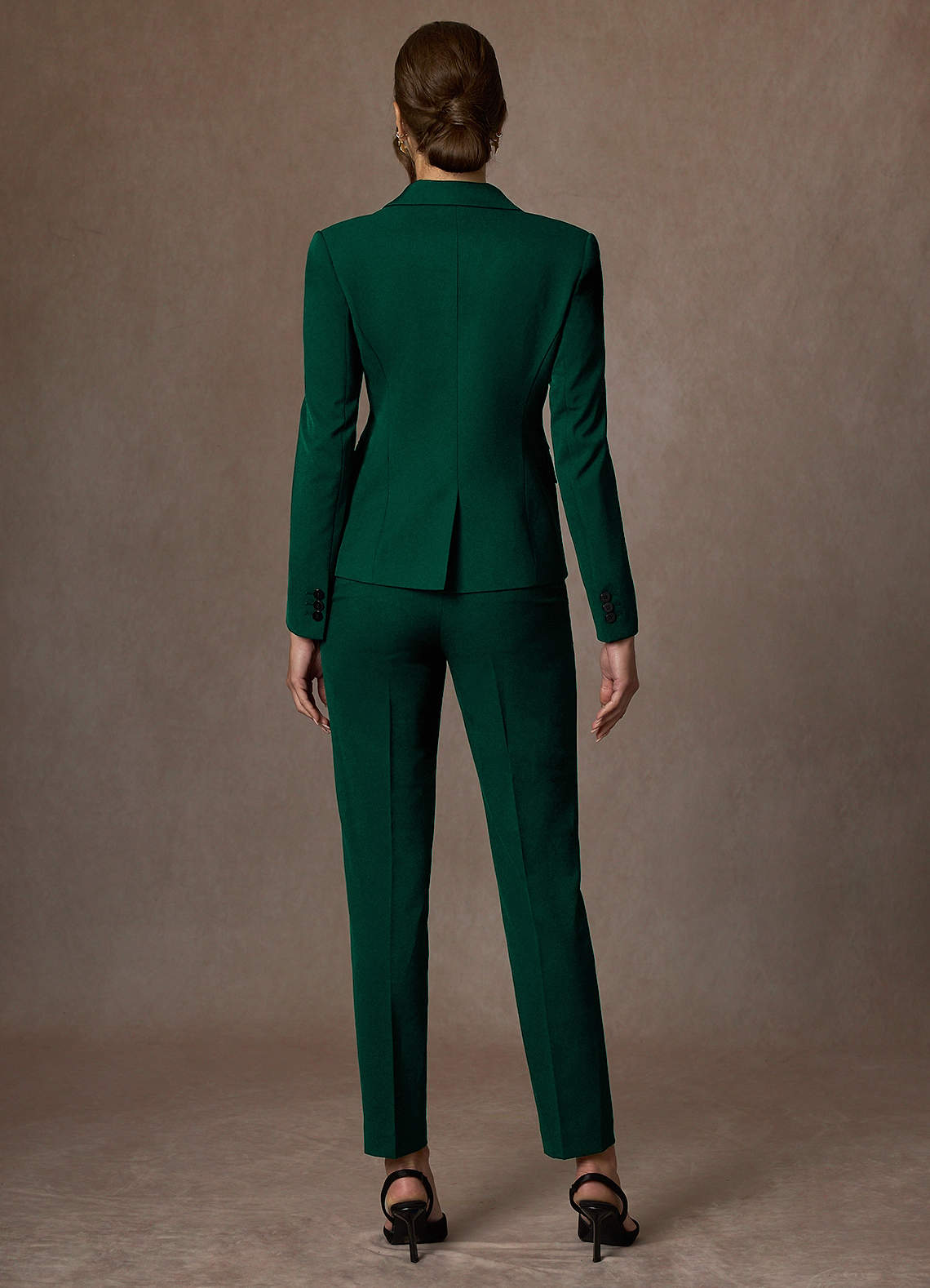 front Whitney Emerald Structured Stretch Blazer