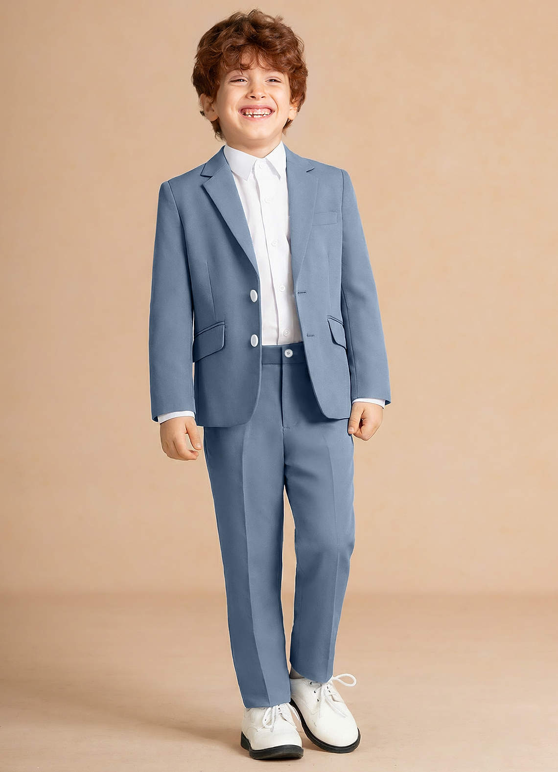 front Finn Dusty Blue Boy 2-Piece Suit