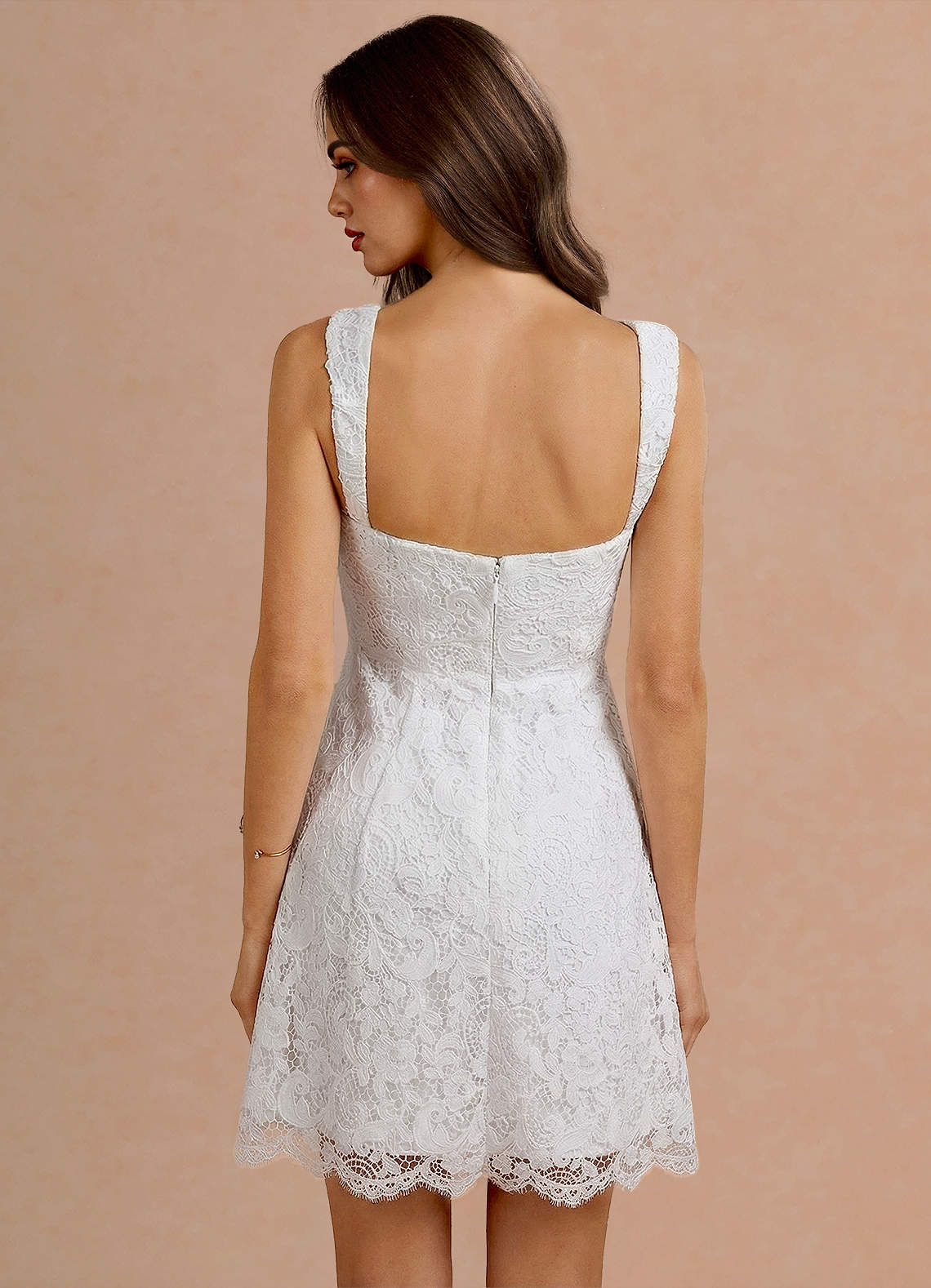 azazie short white dress Azazie Scarlette Diamond White Short Chiffon Dress Size 10 | Little White  Dress