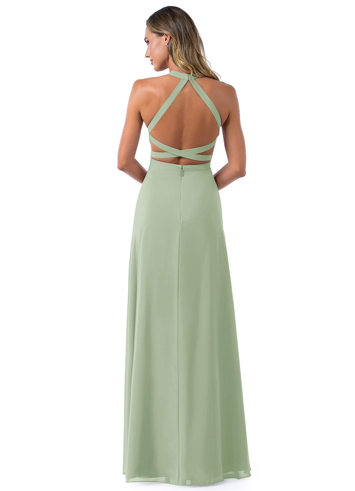 Dusty Sage Azazie Clarice Bridesmaid Dresses Azazie