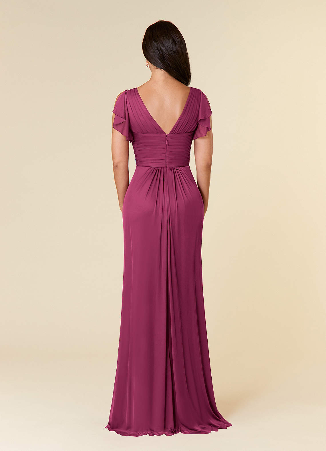 Azazie Reneya Mère de la mariée Robes Robe Trapèze en Maille Plissée Mûre image3