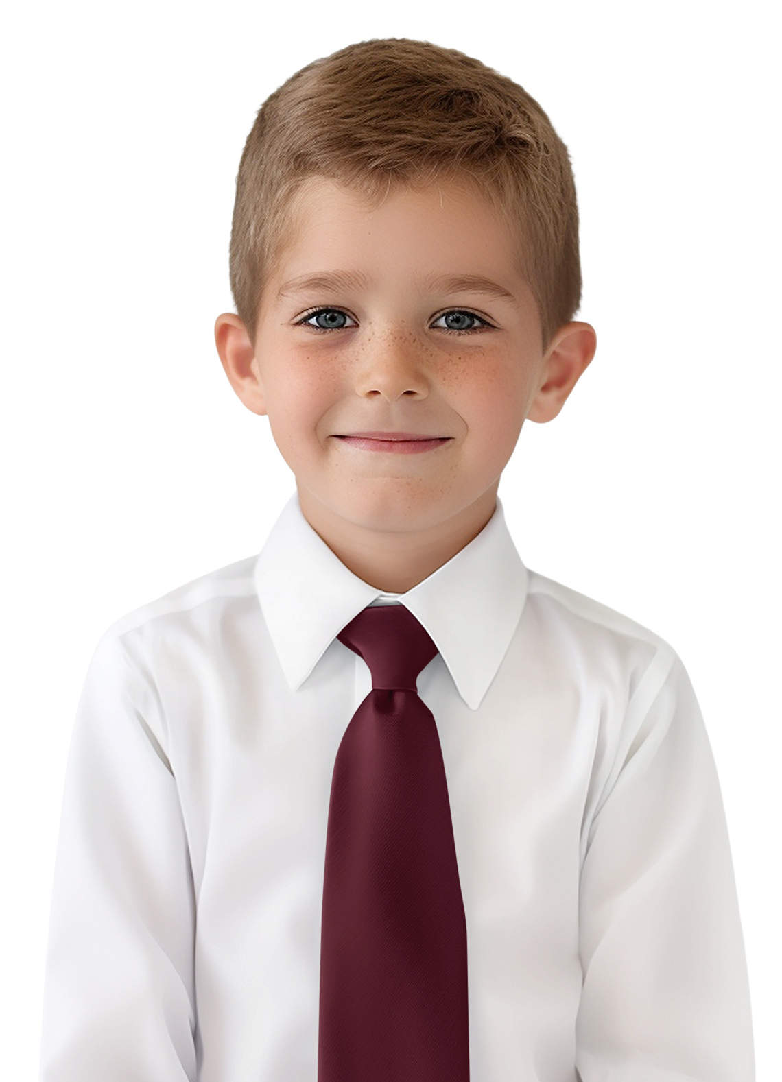 front Boy's Matte Satin Neck Tie