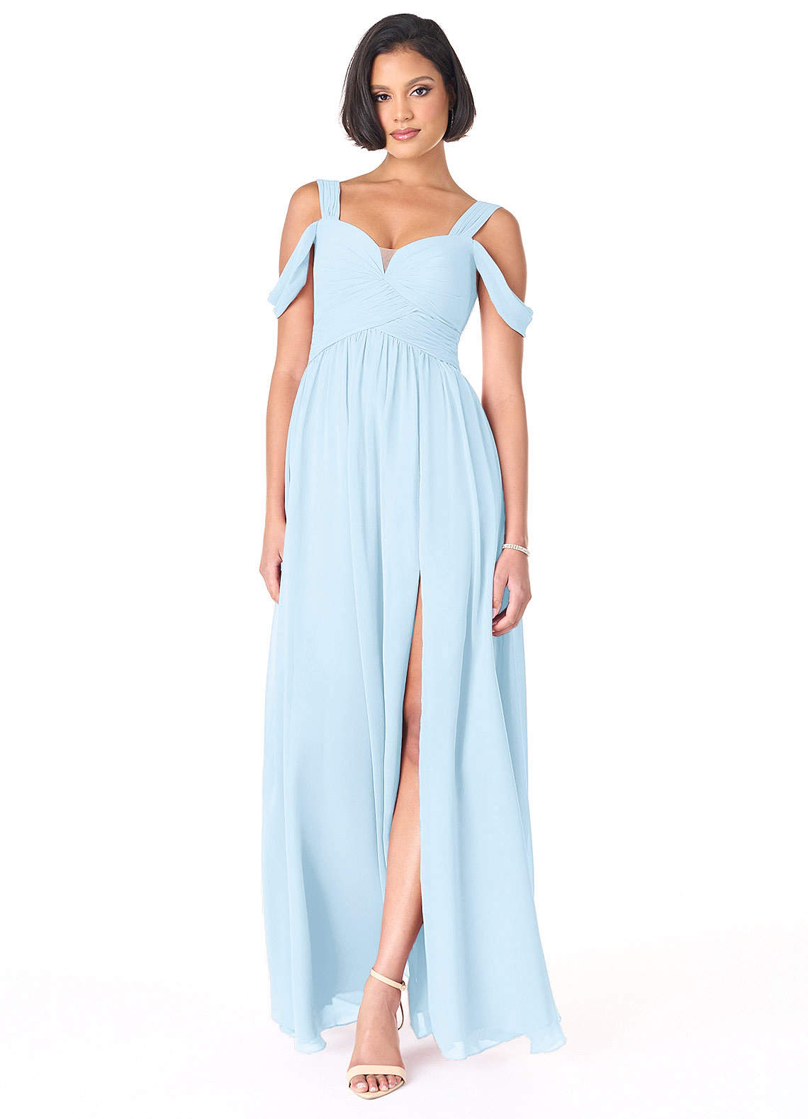 Sky Blue Off-Shoulder Chiffon A Line Formal Dress Sky Blue Off-Shoulder Chiffon A Line Formal Dress