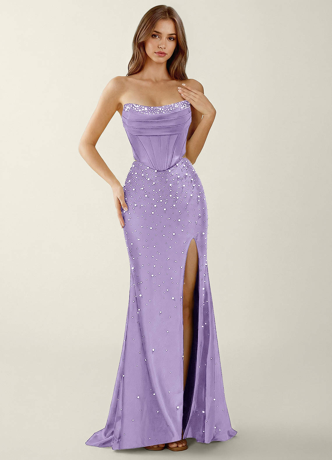 mermaid dress two piece Two Piece Mermaid Dress,Lace Up Back Evening Dress,PD00600, US12 / Royal Blue