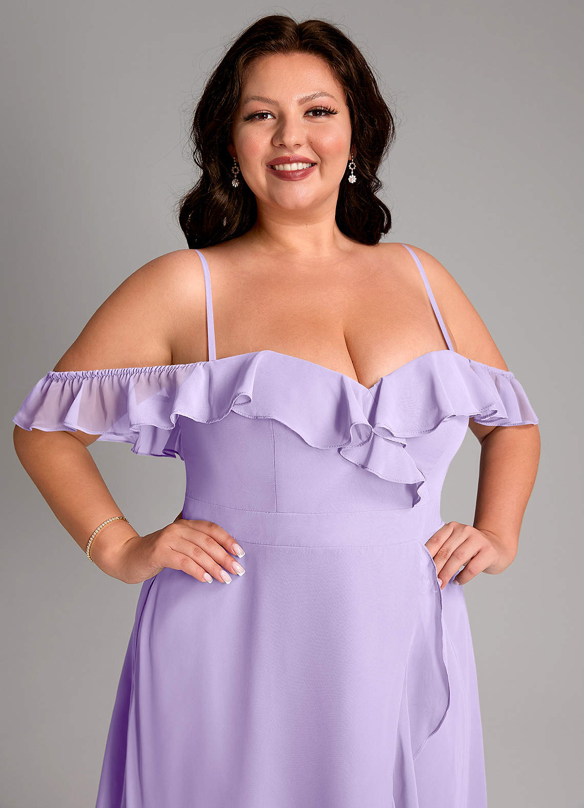 Azazie Lyra Lilac Chiffon Bridesmaid Dresses | Azazie
