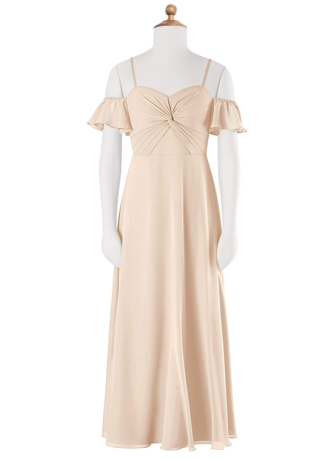 Azazie Juna Junior Ready to Ship Bridesmaid Dress in White Alabaster |  Azazie