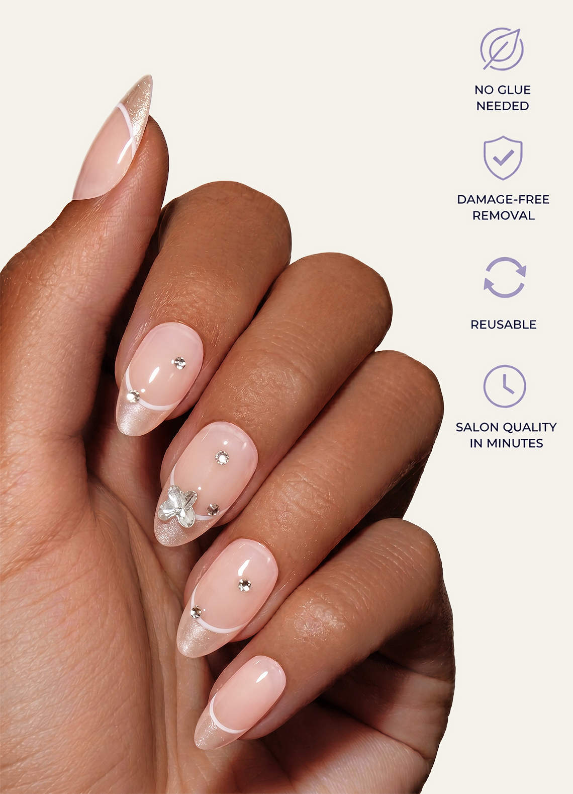 front Jelly Adhesive Press-On Nails